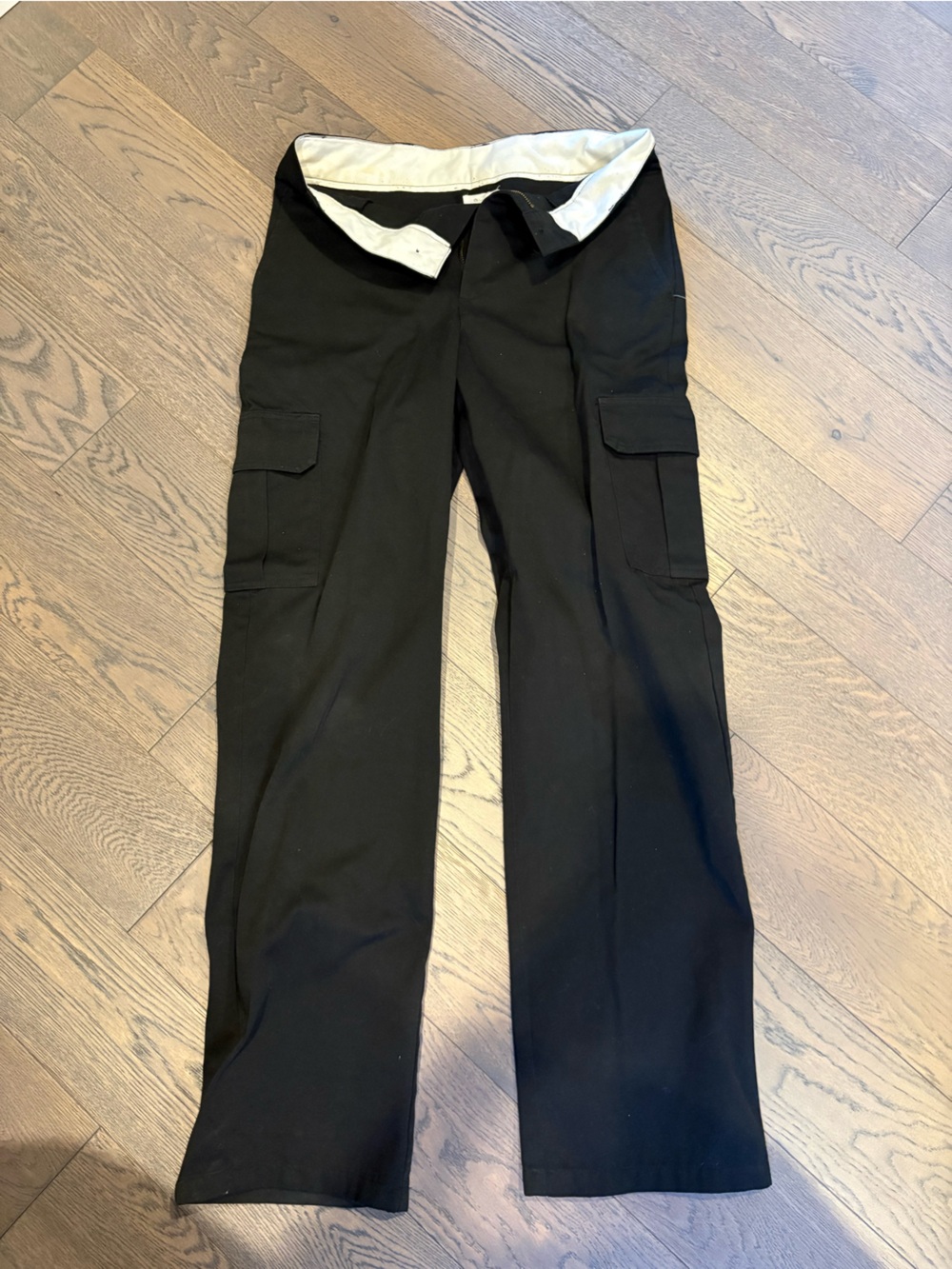 Garage Black Wide-Leg Cargo Pants